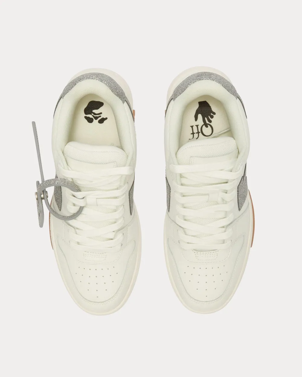 Out Of Office "Ooo" Arrow White / Silver Low Top Sneakers