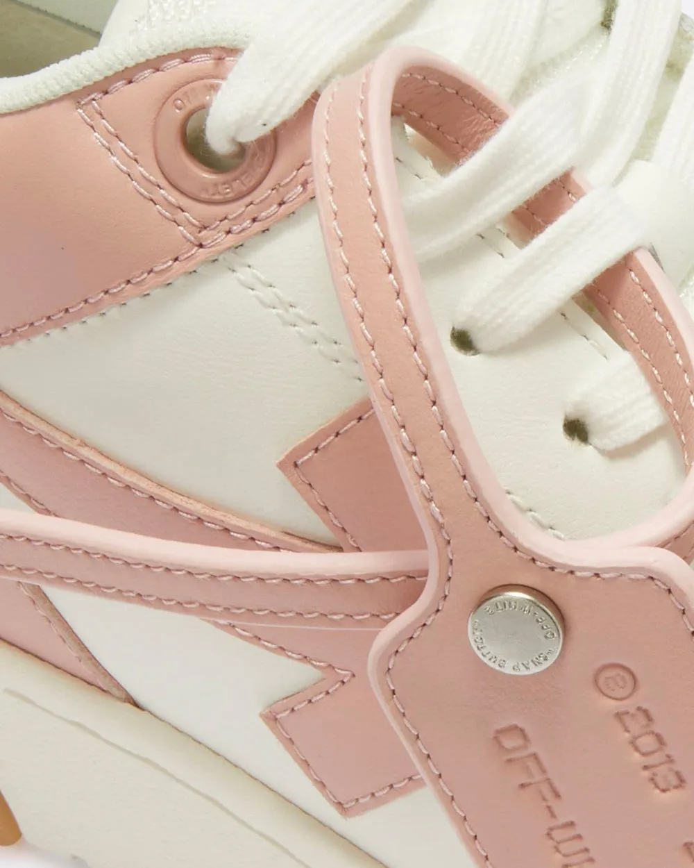 Out Of Office "Ooo" White / Pink Low Top Sneakers