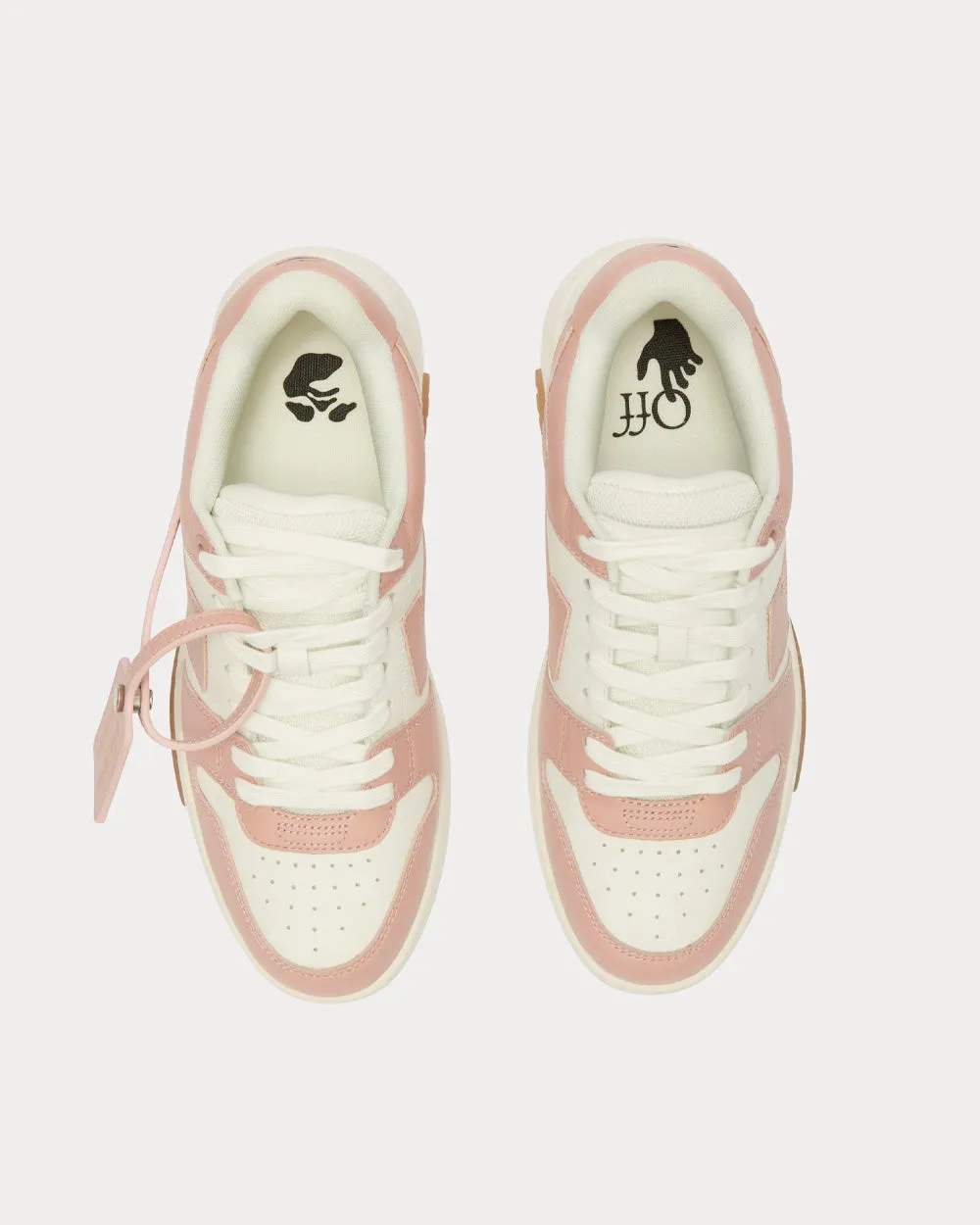 Out Of Office "Ooo" White / Pink Low Top Sneakers
