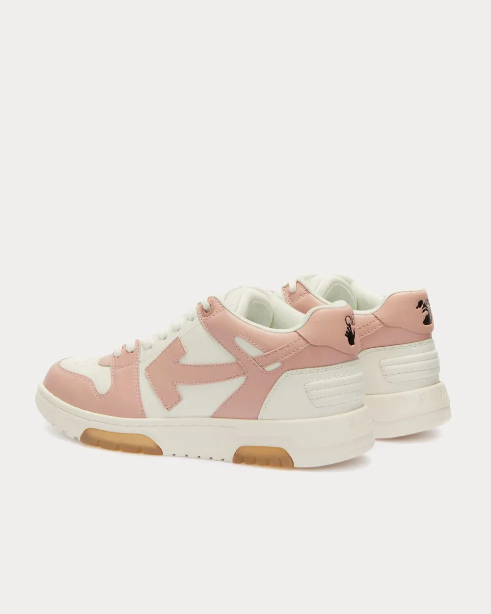 Out Of Office "Ooo" White / Pink Low Top Sneakers