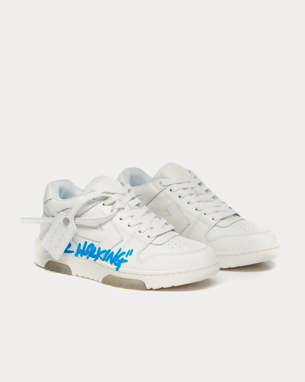 Out Of Office "OOO" White / White / Blue  Low Top Sneakers