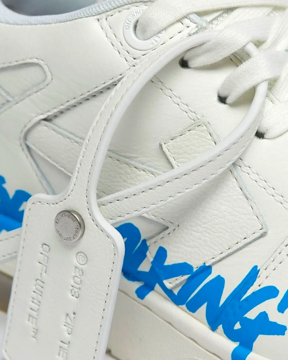 Out Of Office "OOO" White / White / Blue  Low Top Sneakers