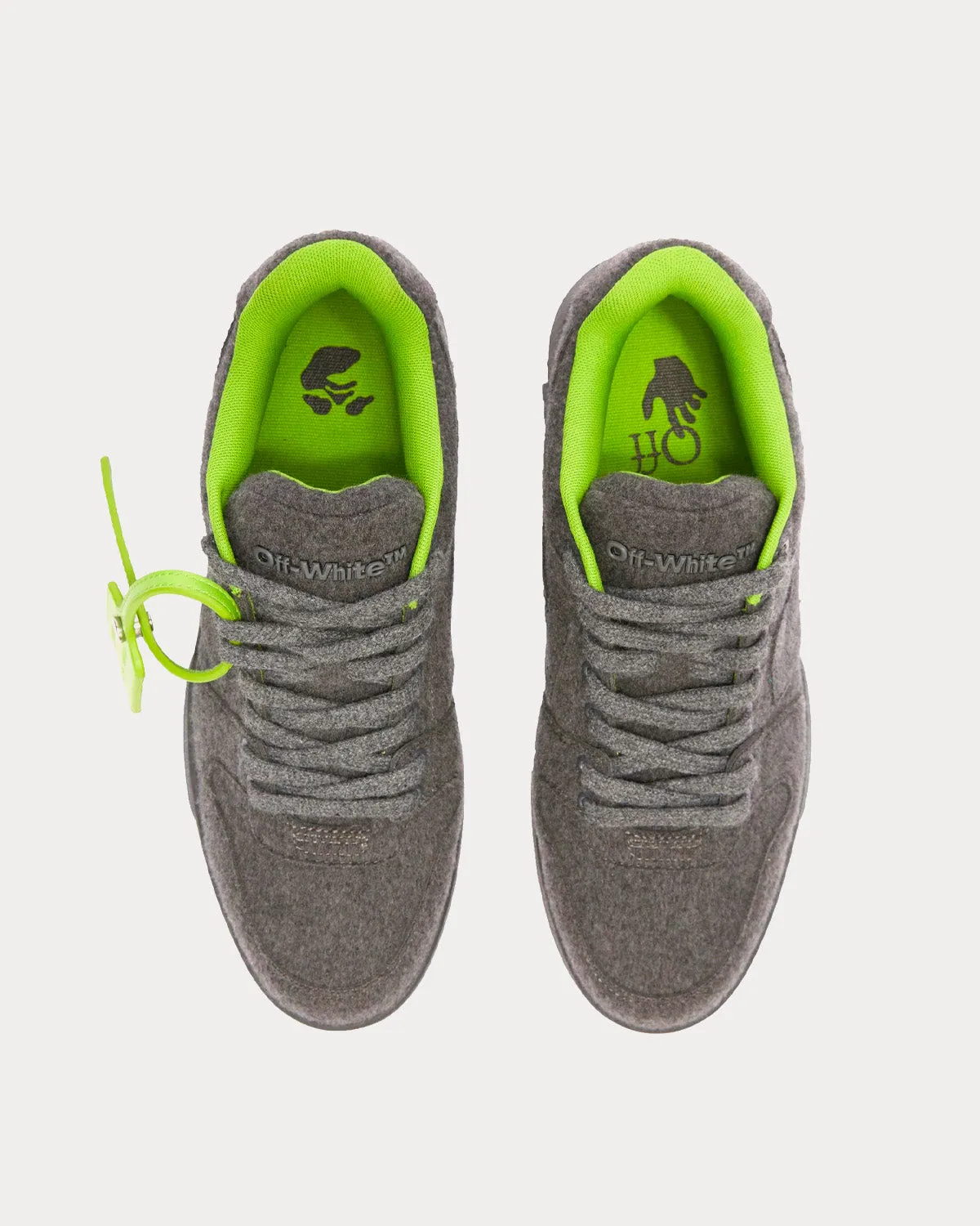 Out Of Office Wool Grey / Green Low Top Sneakers