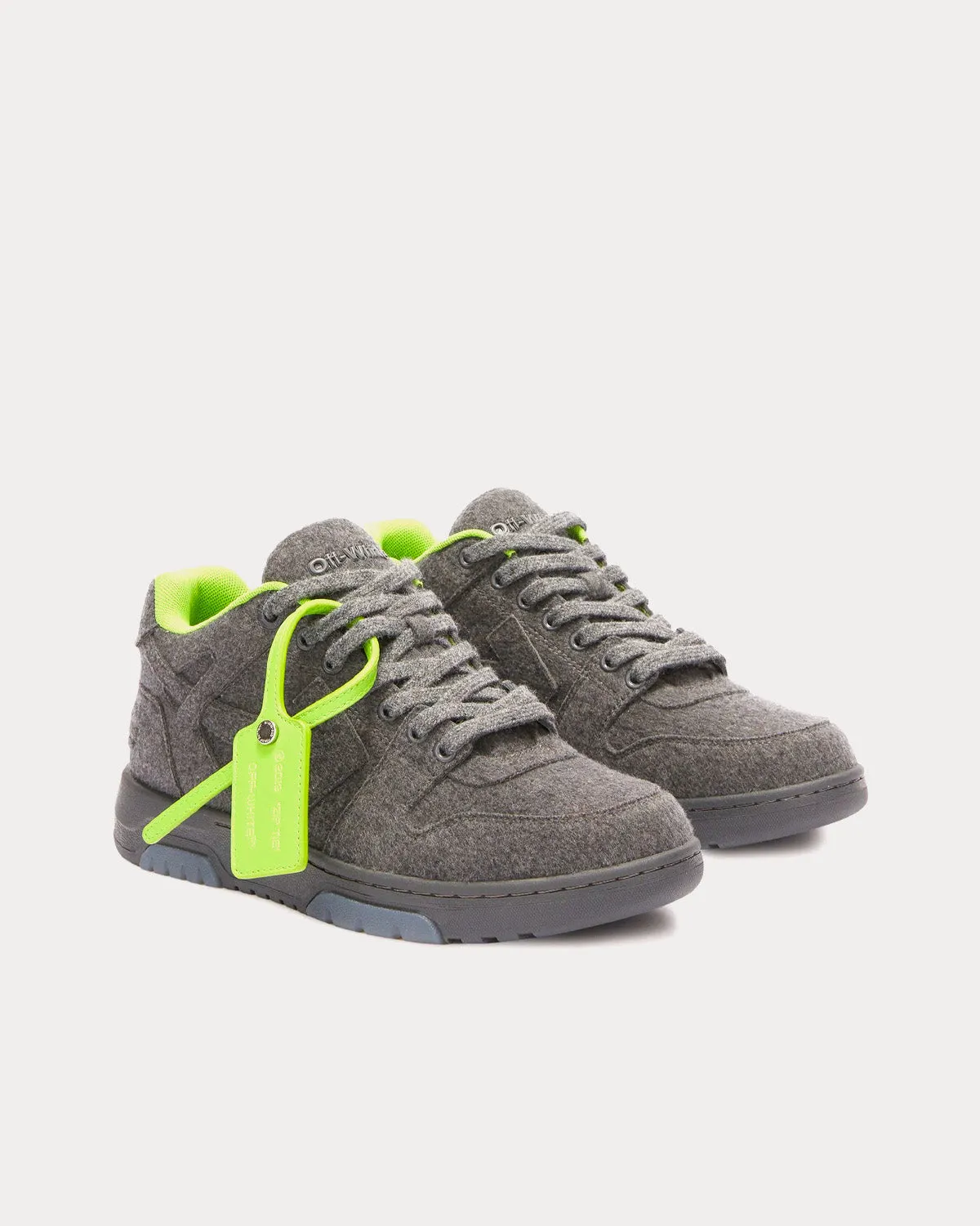 Out Of Office Wool Grey / Green Low Top Sneakers