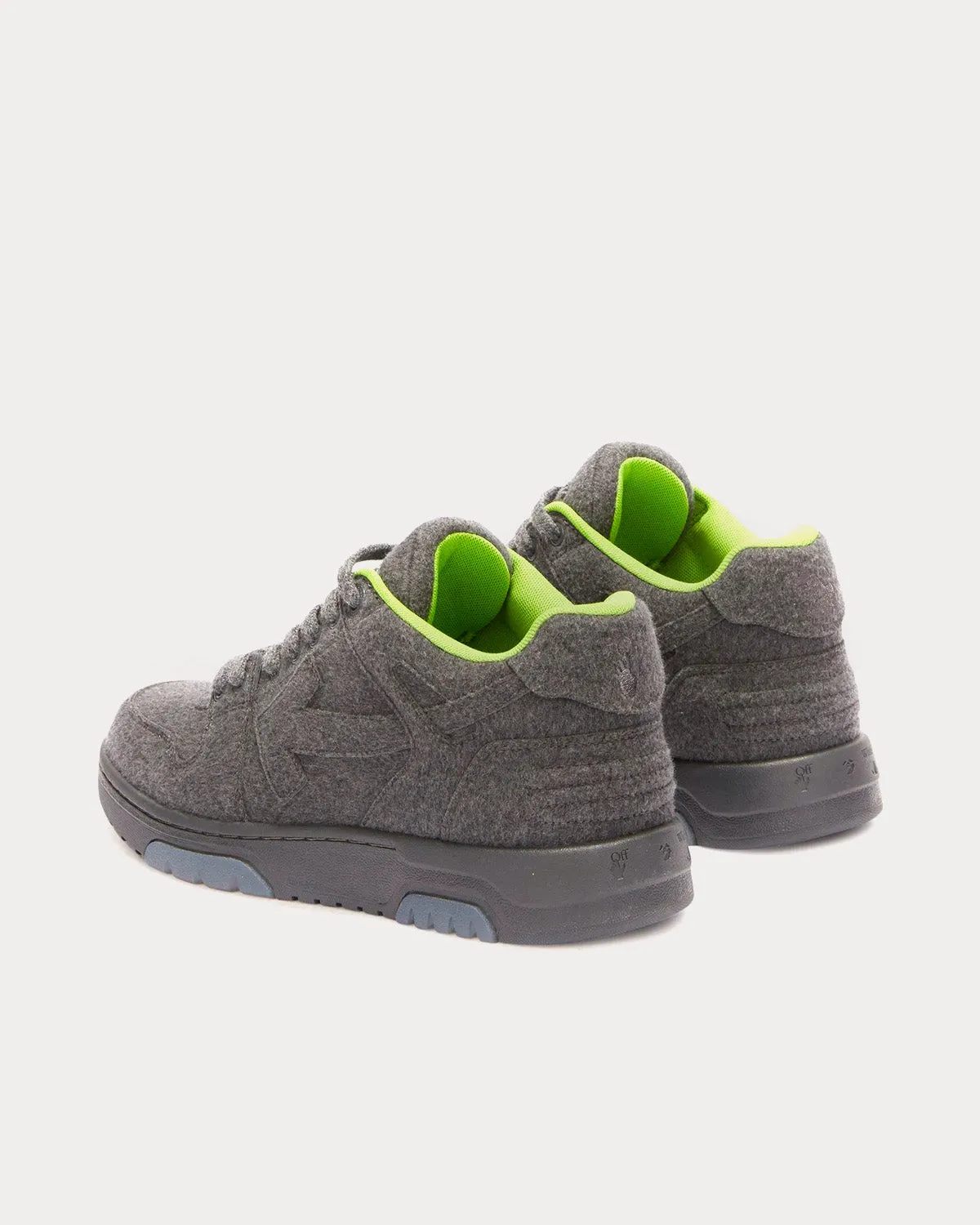 Out Of Office Wool Grey / Green Low Top Sneakers