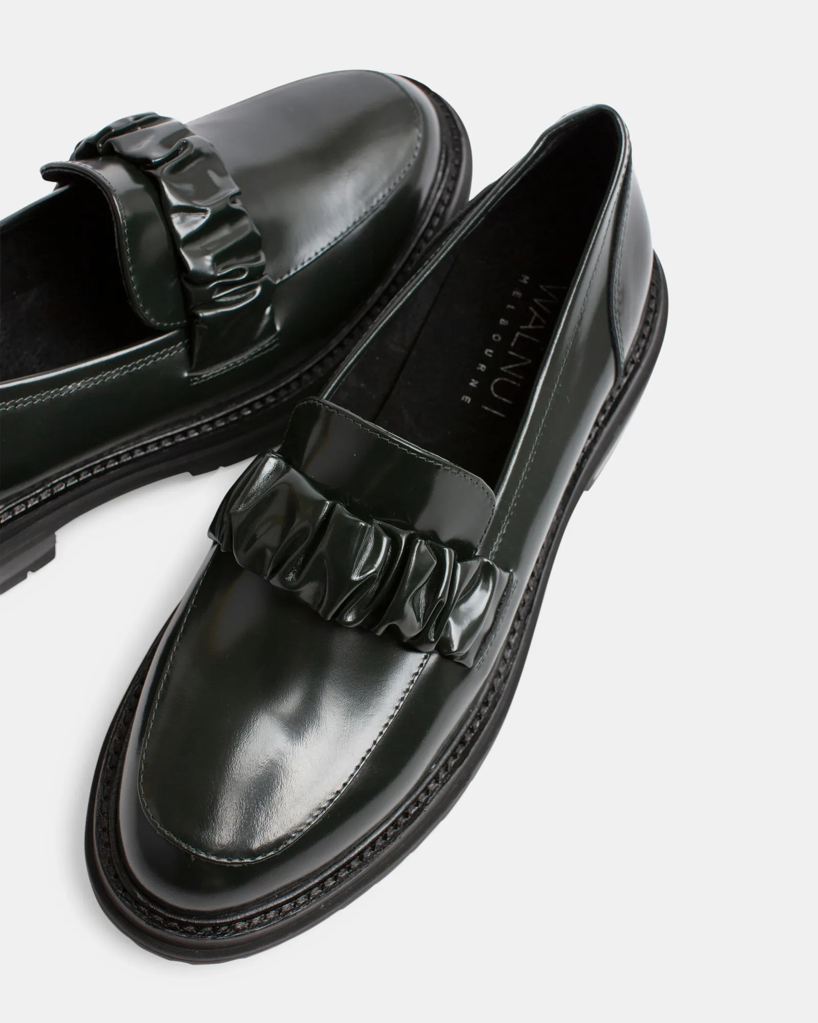 Owen Leather Loafer - Olive Shine