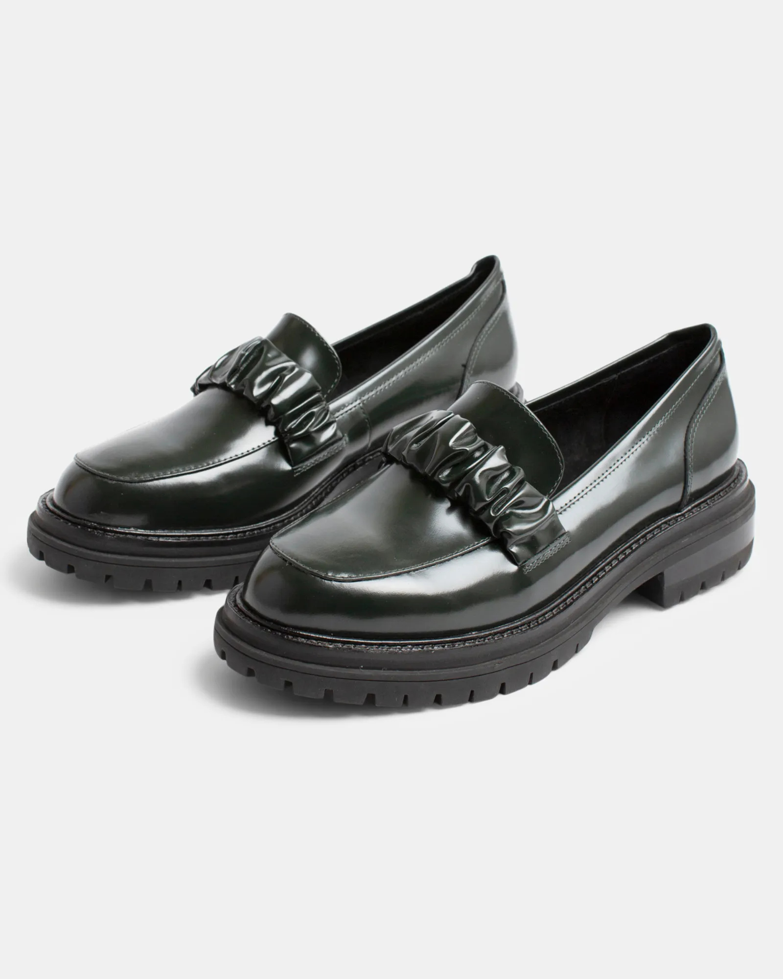 Owen Leather Loafer - Olive Shine