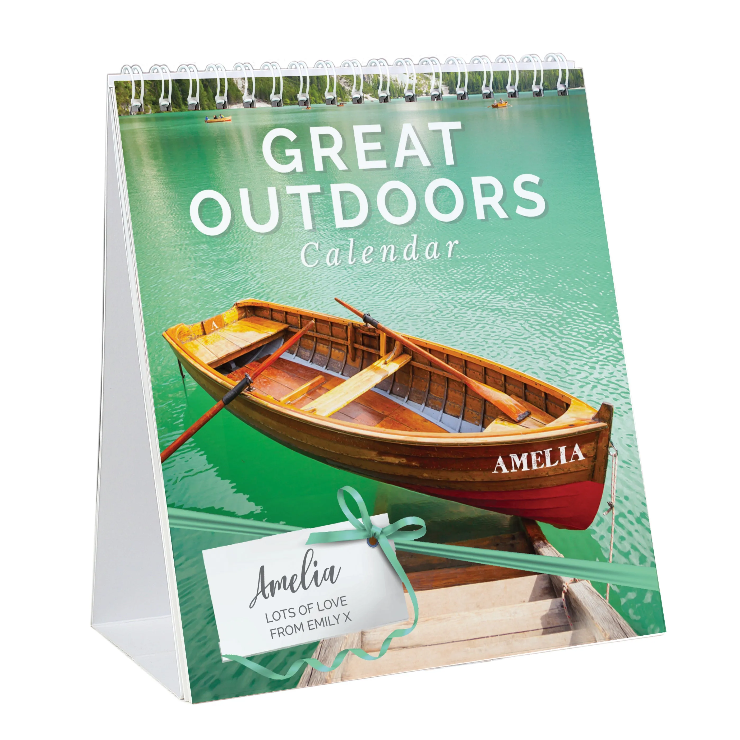 Personalised 2025 Outdoors Desk Calendar