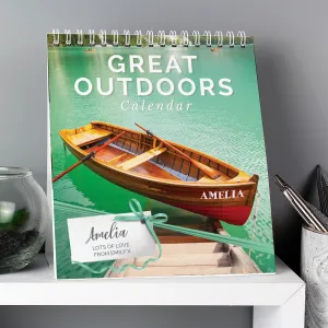 Personalised 2025 Outdoors Desk Calendar