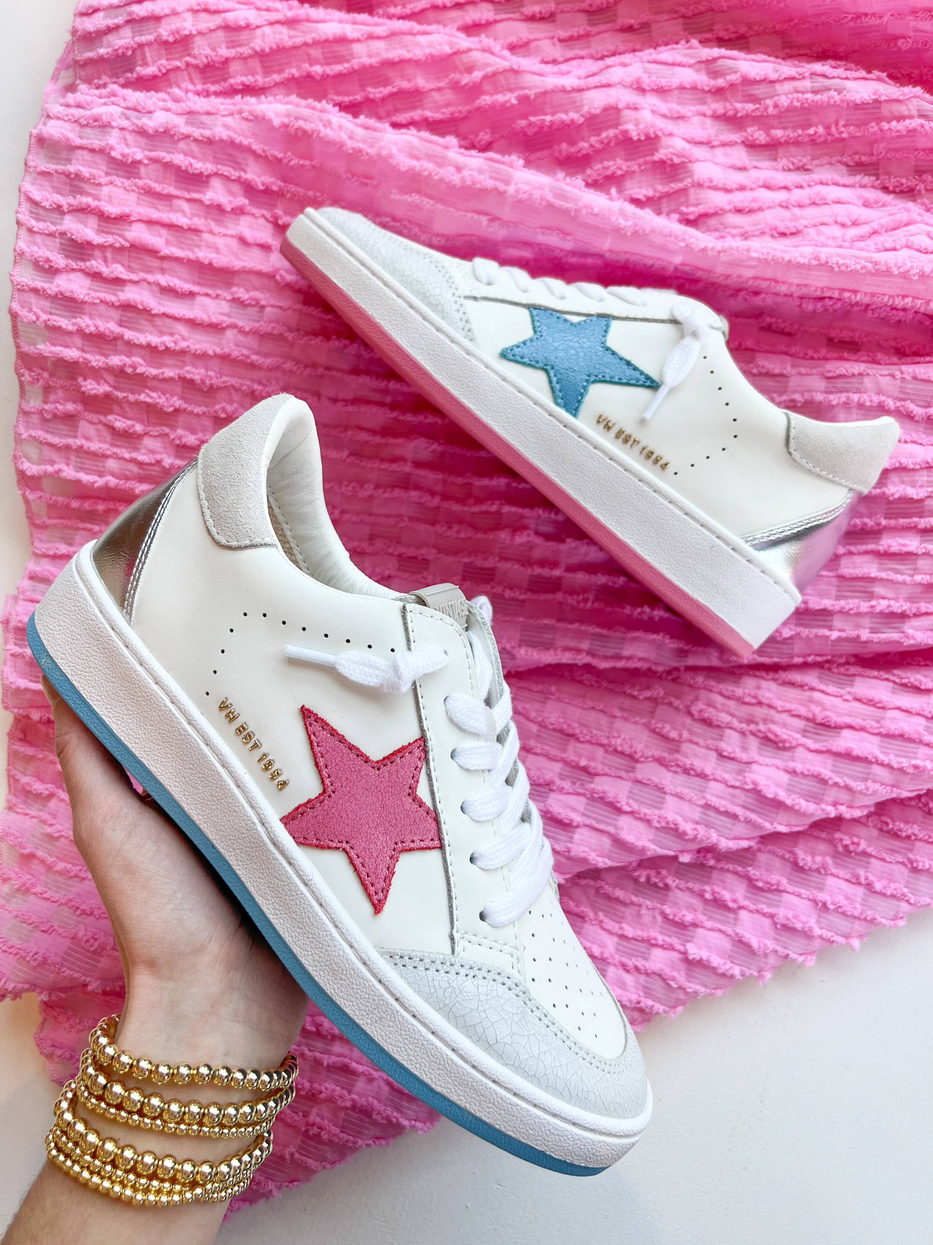 Pink/Blue Mismatched Sneaker