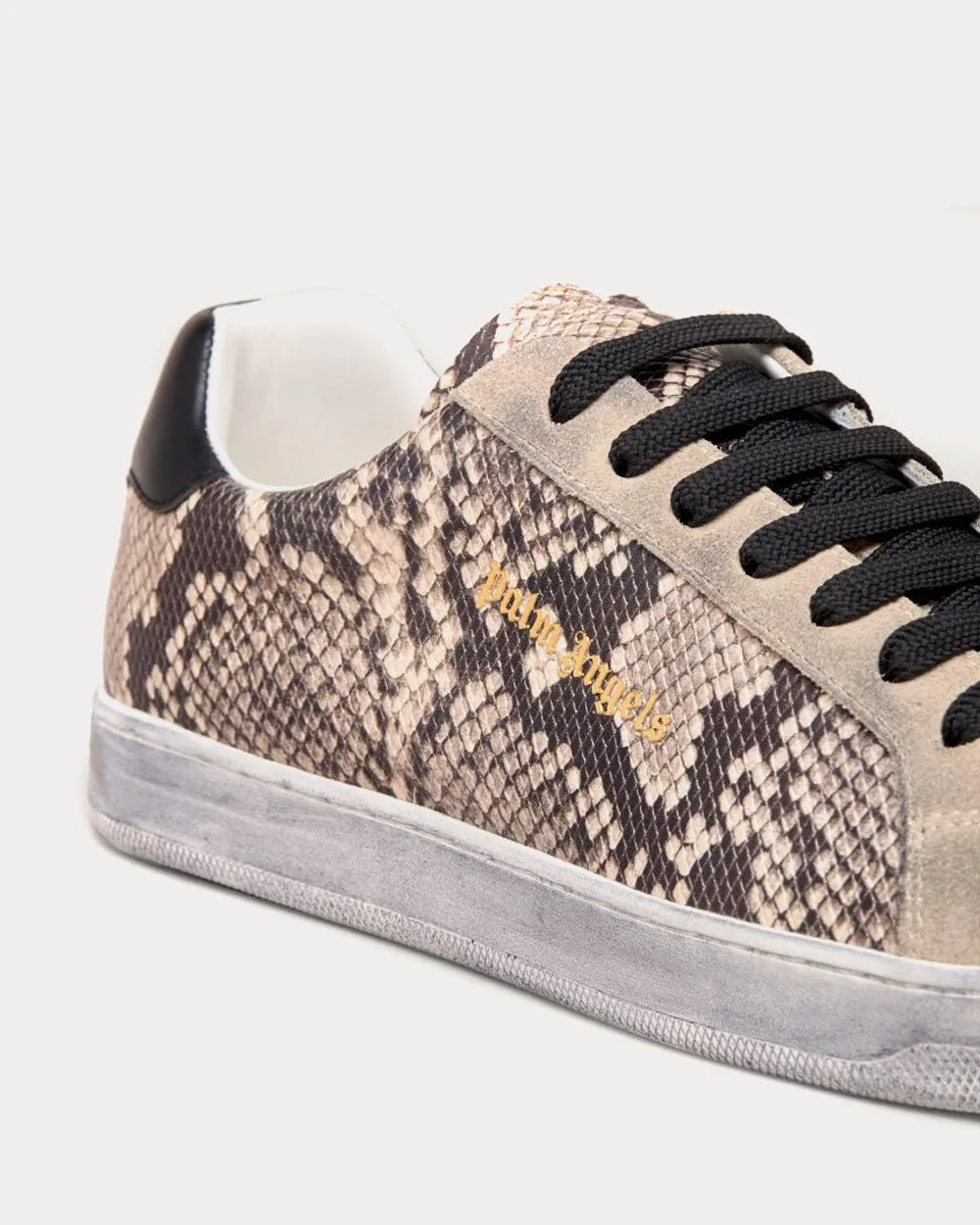 Python Brown / Black Low Top Sneakers