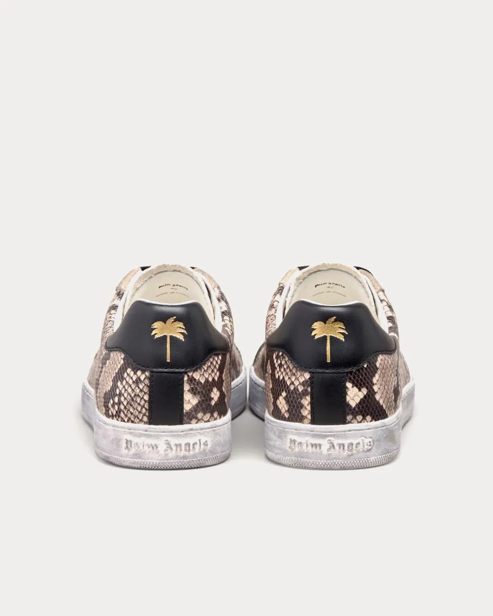 Python Brown / Black Low Top Sneakers