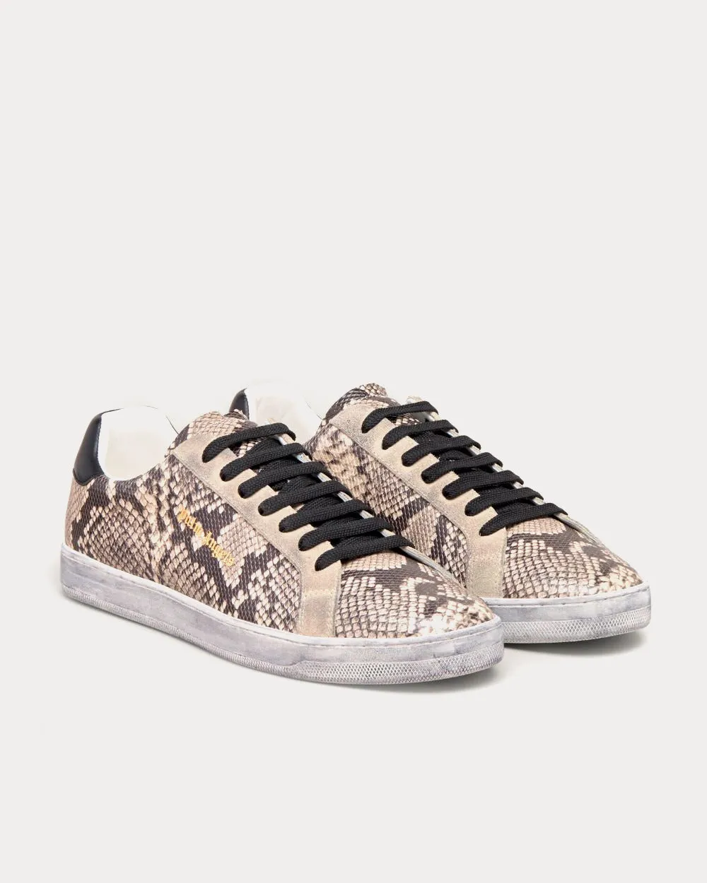 Python Brown / Black Low Top Sneakers