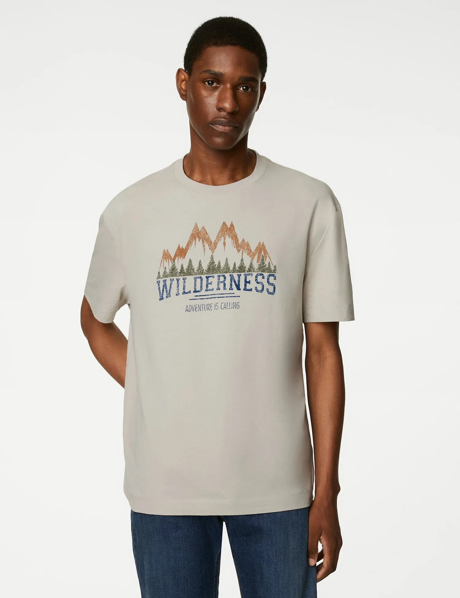 Relaxed Fit Pure Cotton Wilderness T-Shirt