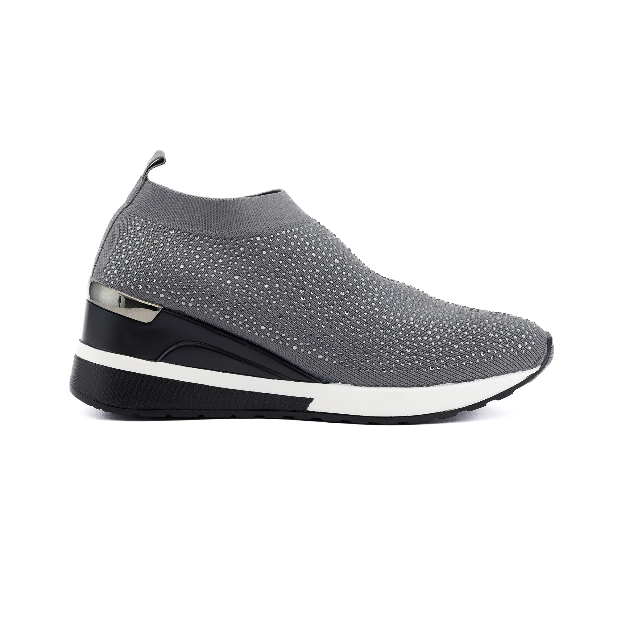 Rimini Gray Strass Sneakers