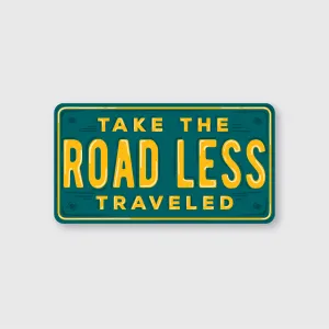 Road Less Traveled License Sticker