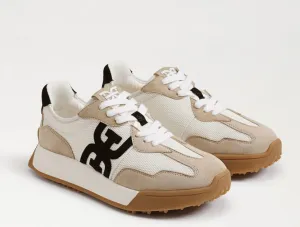 Sam Edelman: Langley Lace Up Sneaker in White/Tan/Black