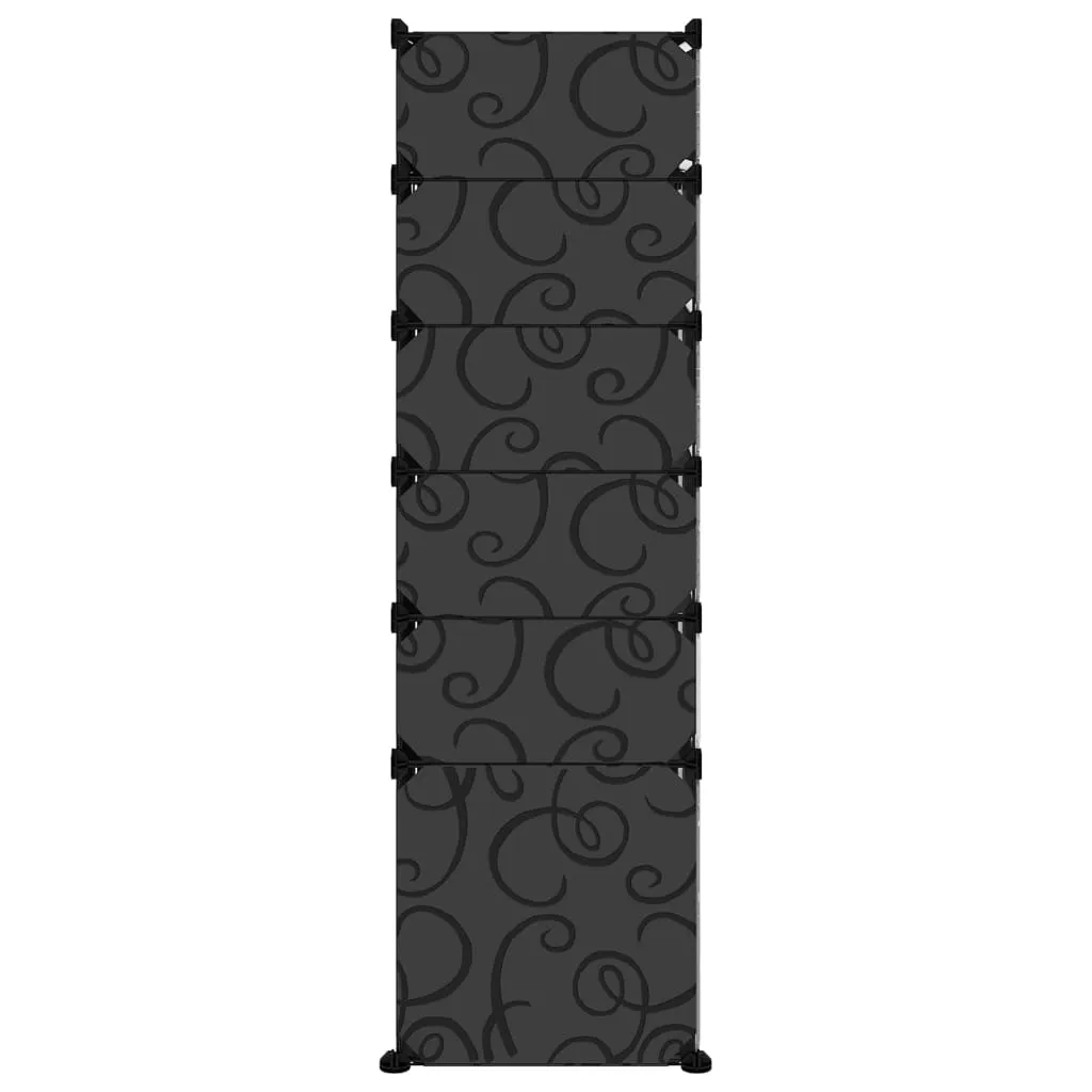 Shoe Rack Black 94x37x125 cm PP