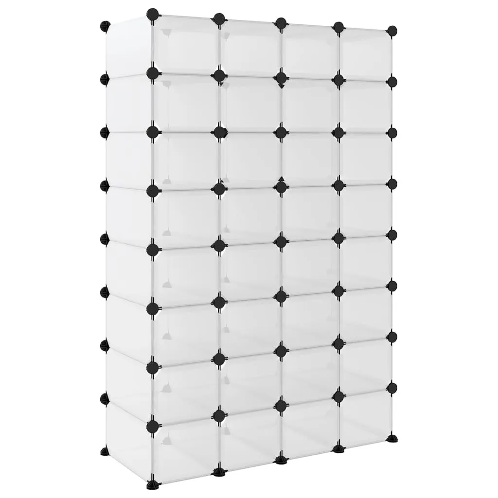 Shoe Rack Transparent 93x36.5x140 cm PP