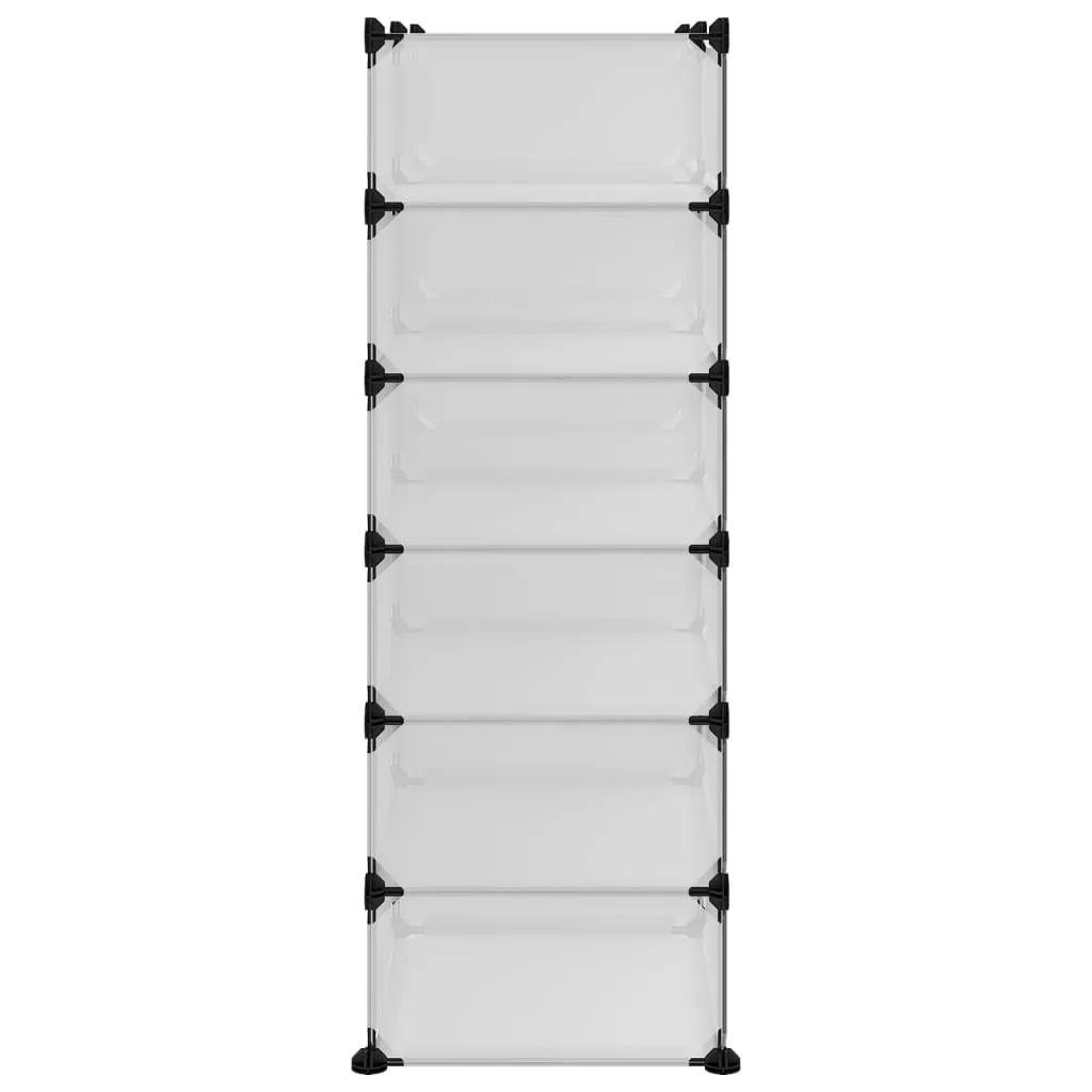 Shoe Rack Transparent 94.5x36.5x106 cm PP