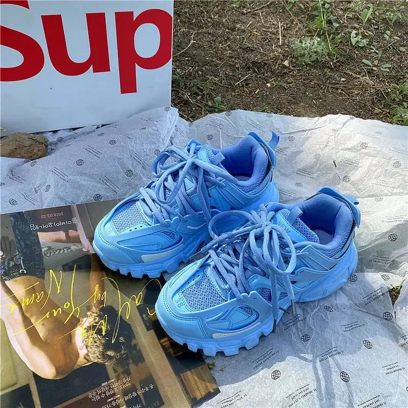 Sneakers Women Thick Bottom Blue Daddy Shoe  36 S332232