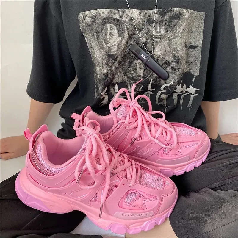 Sneakers Women Thick Bottom Blue Daddy Shoe  36 S332232