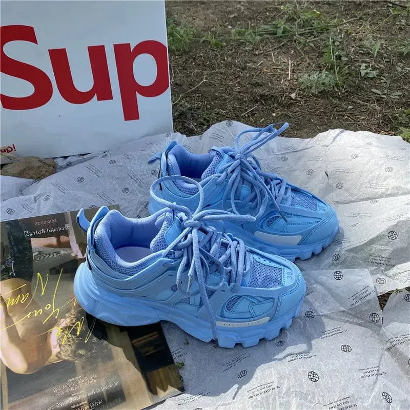 Sneakers Women Thick Bottom Blue Daddy Shoe  36 S332232