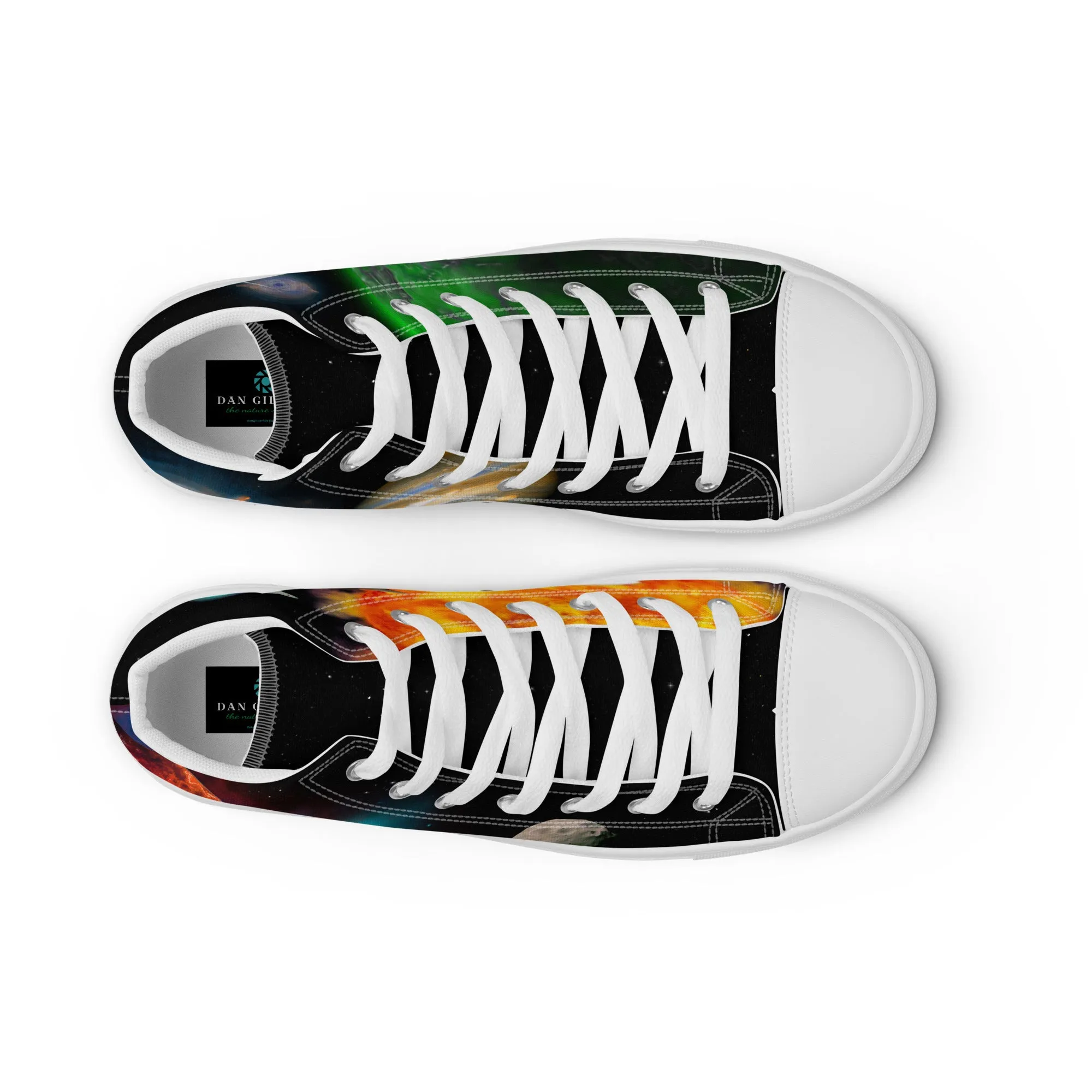 Space Fantasy - Men's High Top Canvas Shoes