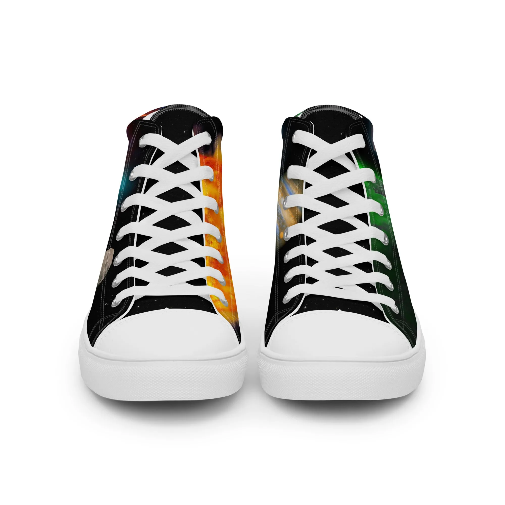 Space Fantasy - Men's High Top Canvas Shoes