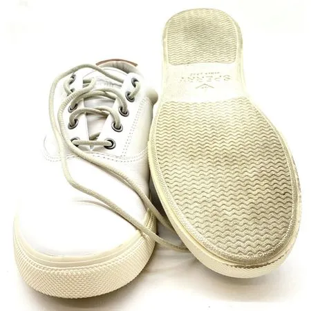 Sperry Top-Sider Men Lace Up Sneakers Striper Plushwave CVO Size US 8 W White
