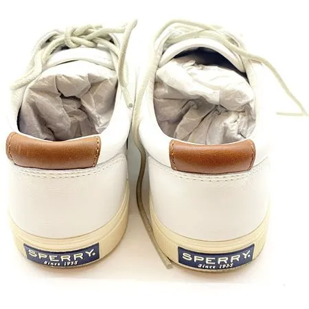 Sperry Top-Sider Men Lace Up Sneakers Striper Plushwave CVO Size US 8 W White