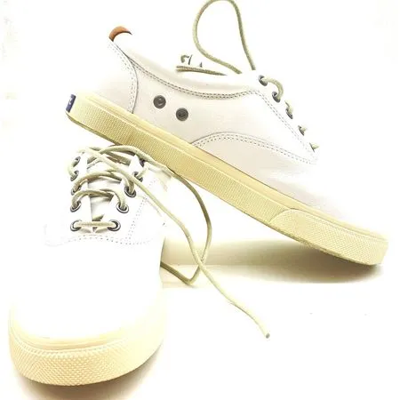 Sperry Top-Sider Men Lace Up Sneakers Striper Plushwave CVO Size US 8 W White