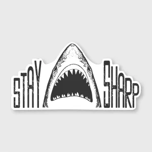 Stay Sharp Shark Sticker