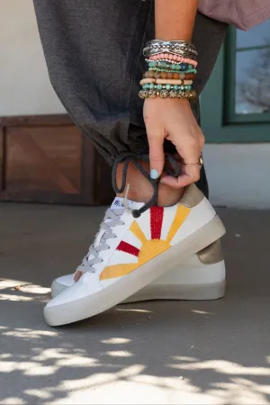 Sun Rays Retro Sneakers - White