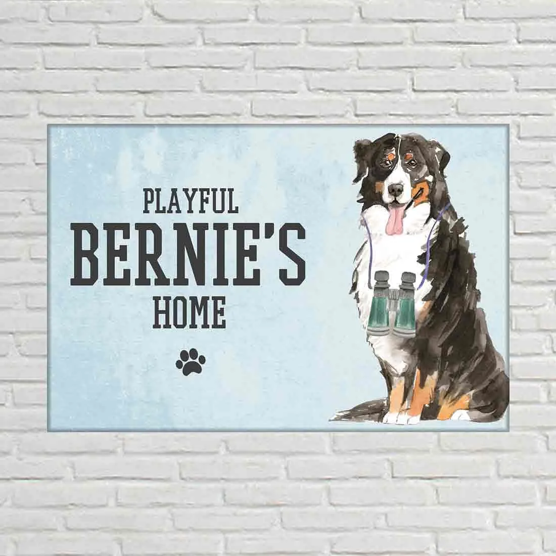 Sweet Customized Nameplate for Pets -Bernese Mountain Dog