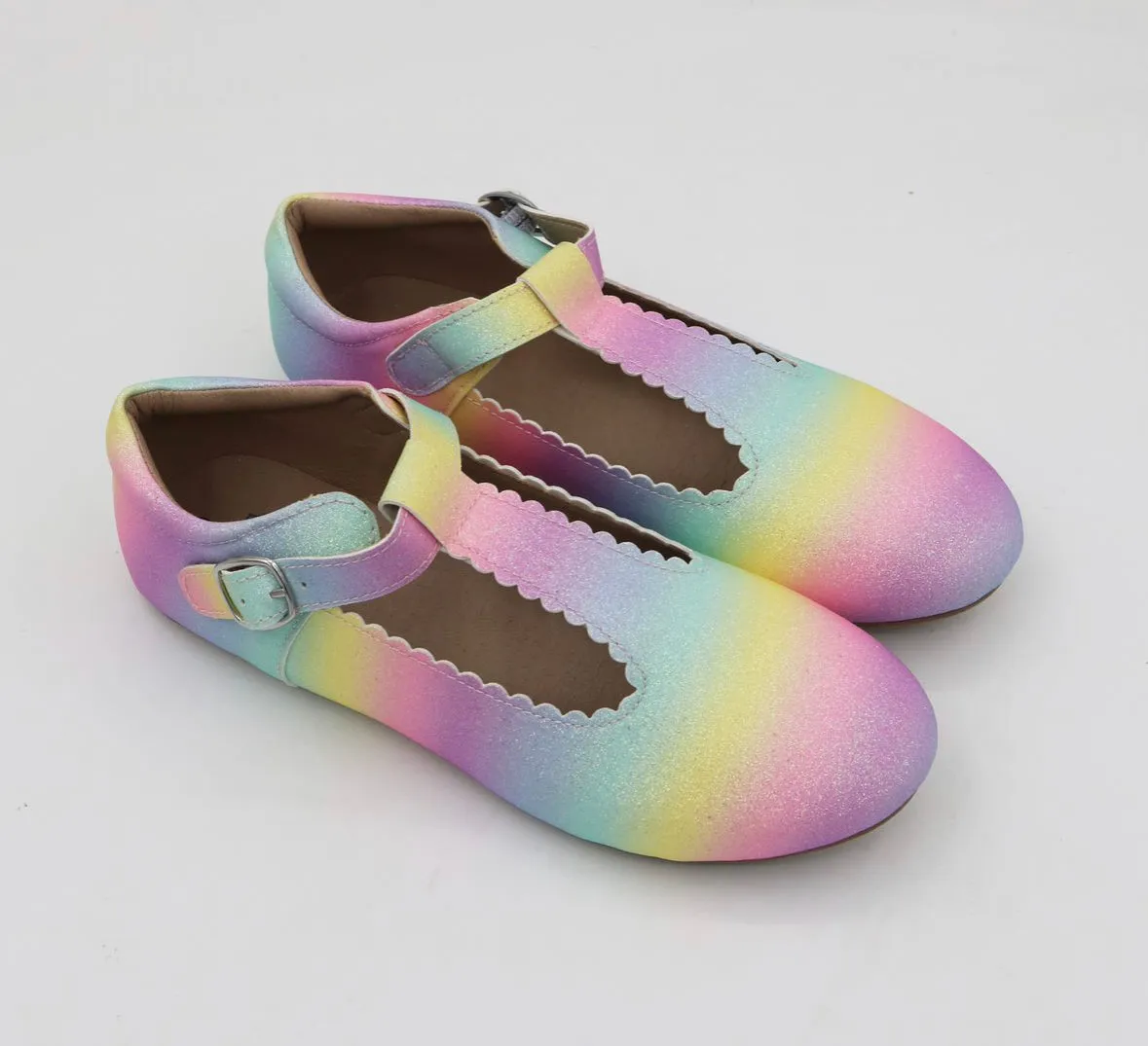 T-Straps - Ombré Rainbow in Mommy and Me