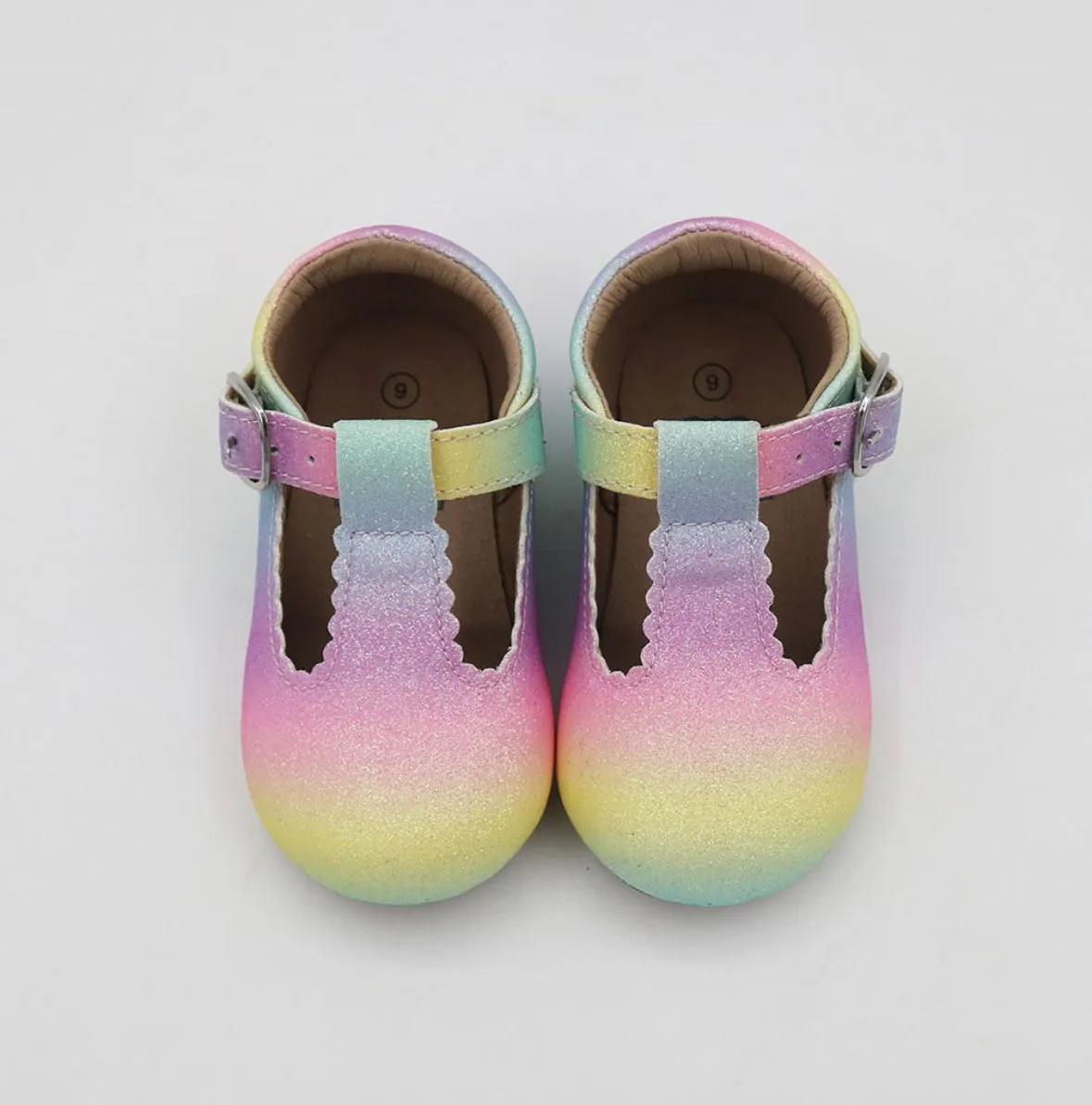 T-Straps - Ombré Rainbow in Mommy and Me