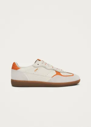 Tb.490 Rife Grain White Orange Leather Sneakers