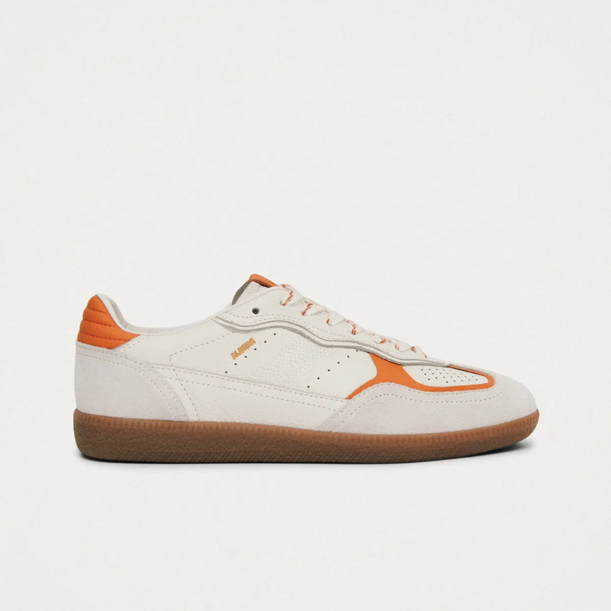 Tb.490 Rife Grain White Orange Leather Sneakers