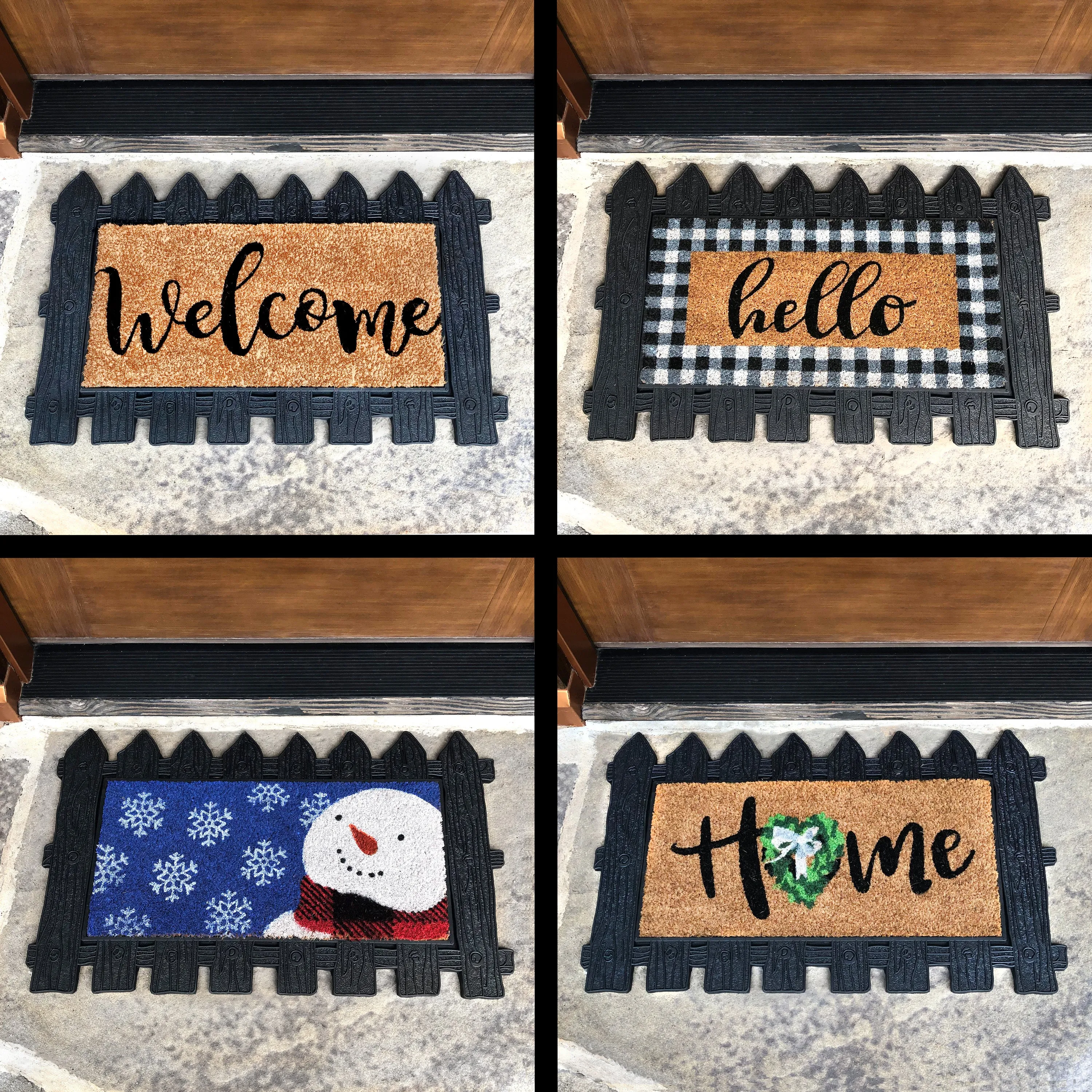Welcome Picket Fence Mat 5 Piece Sale Bundle