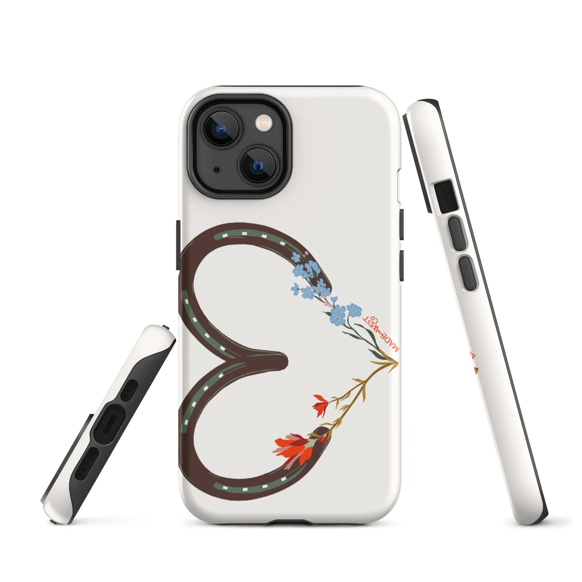 Wildflower Horseshoe Heart Tough Case for iPhone®