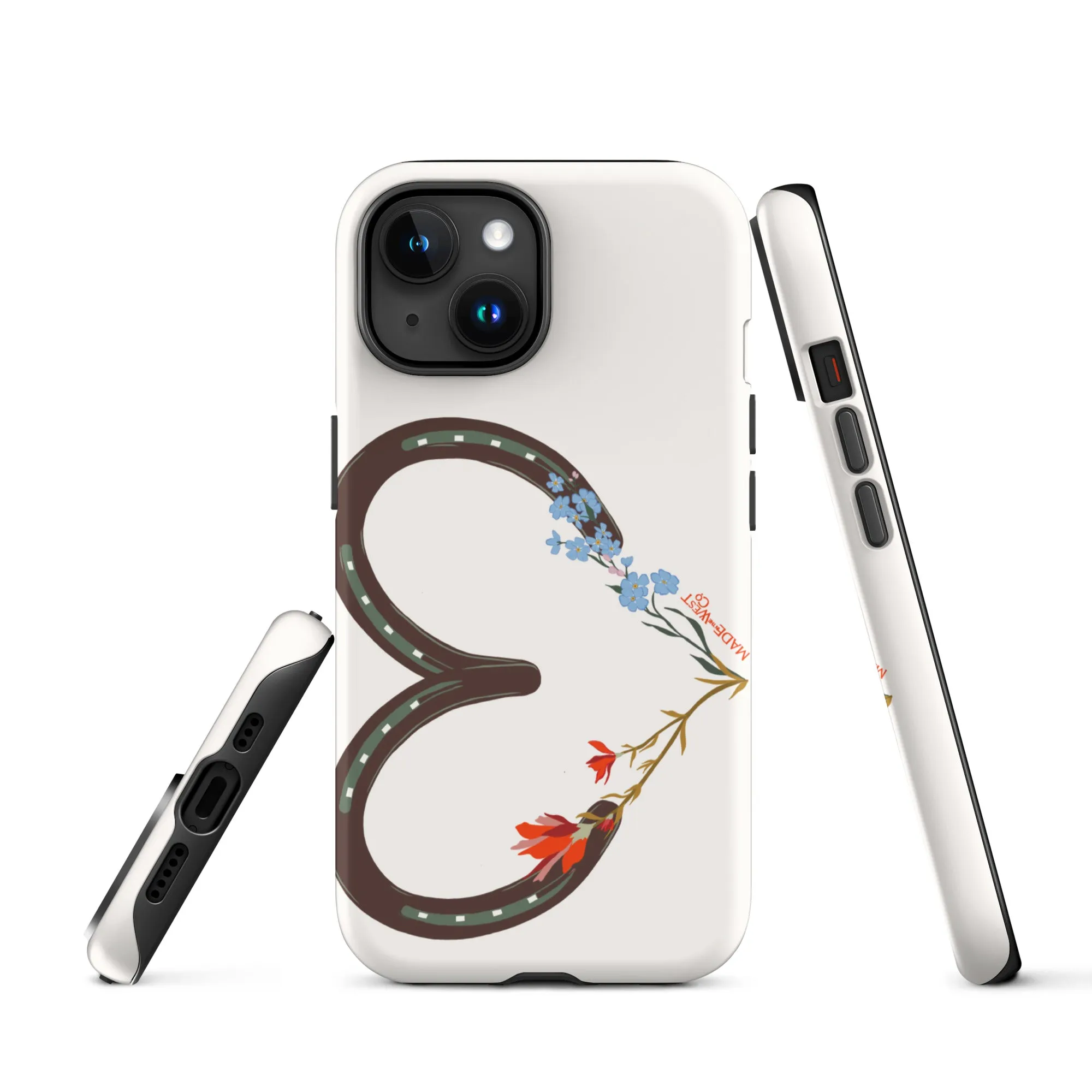 Wildflower Horseshoe Heart Tough Case for iPhone®