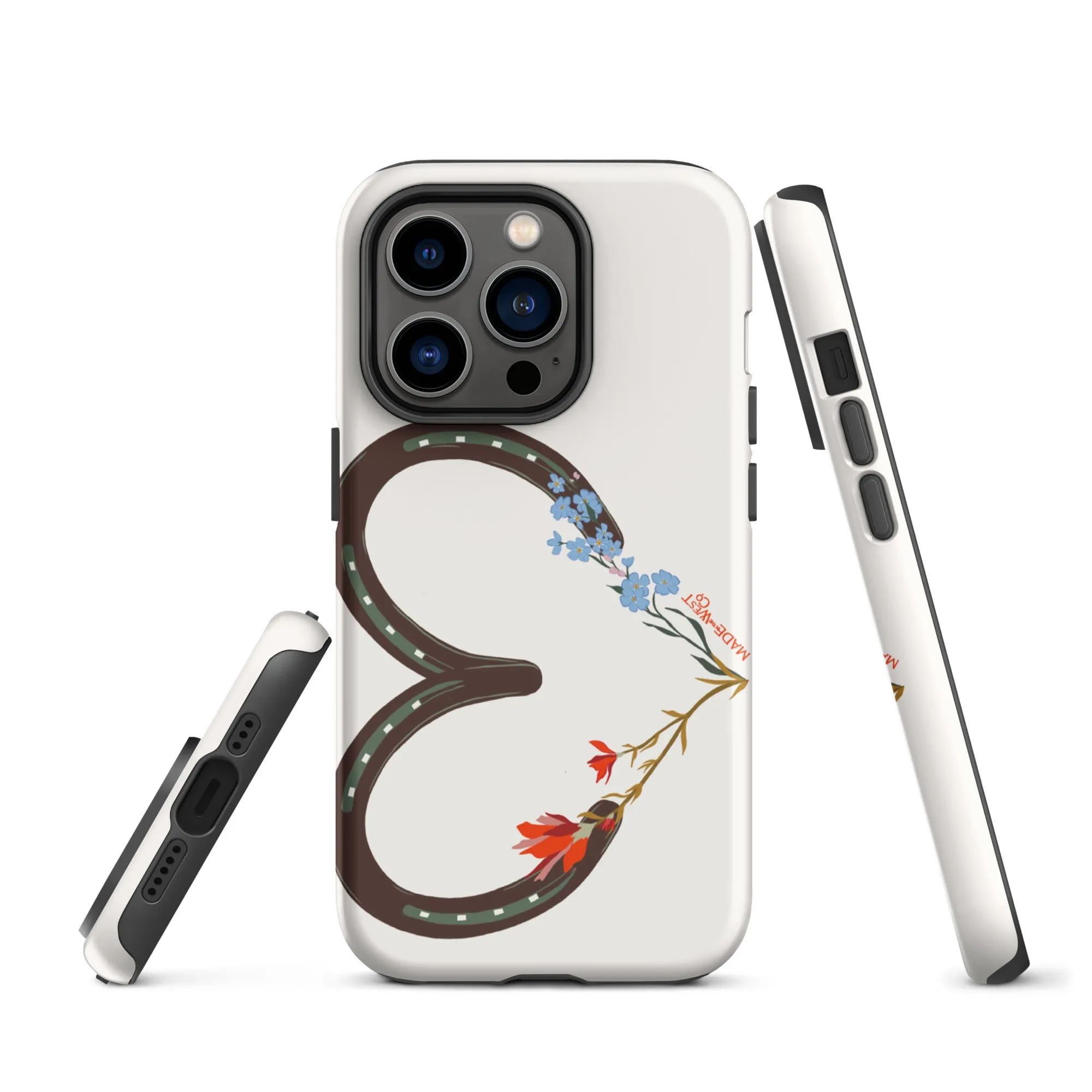 Wildflower Horseshoe Heart Tough Case for iPhone®